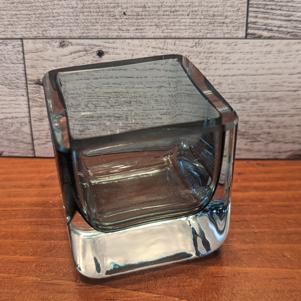 LSA International small square blown glass votive holder - Picture 2 of 5